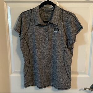 Gray Polo Golf Shirt with Embroidered Logo